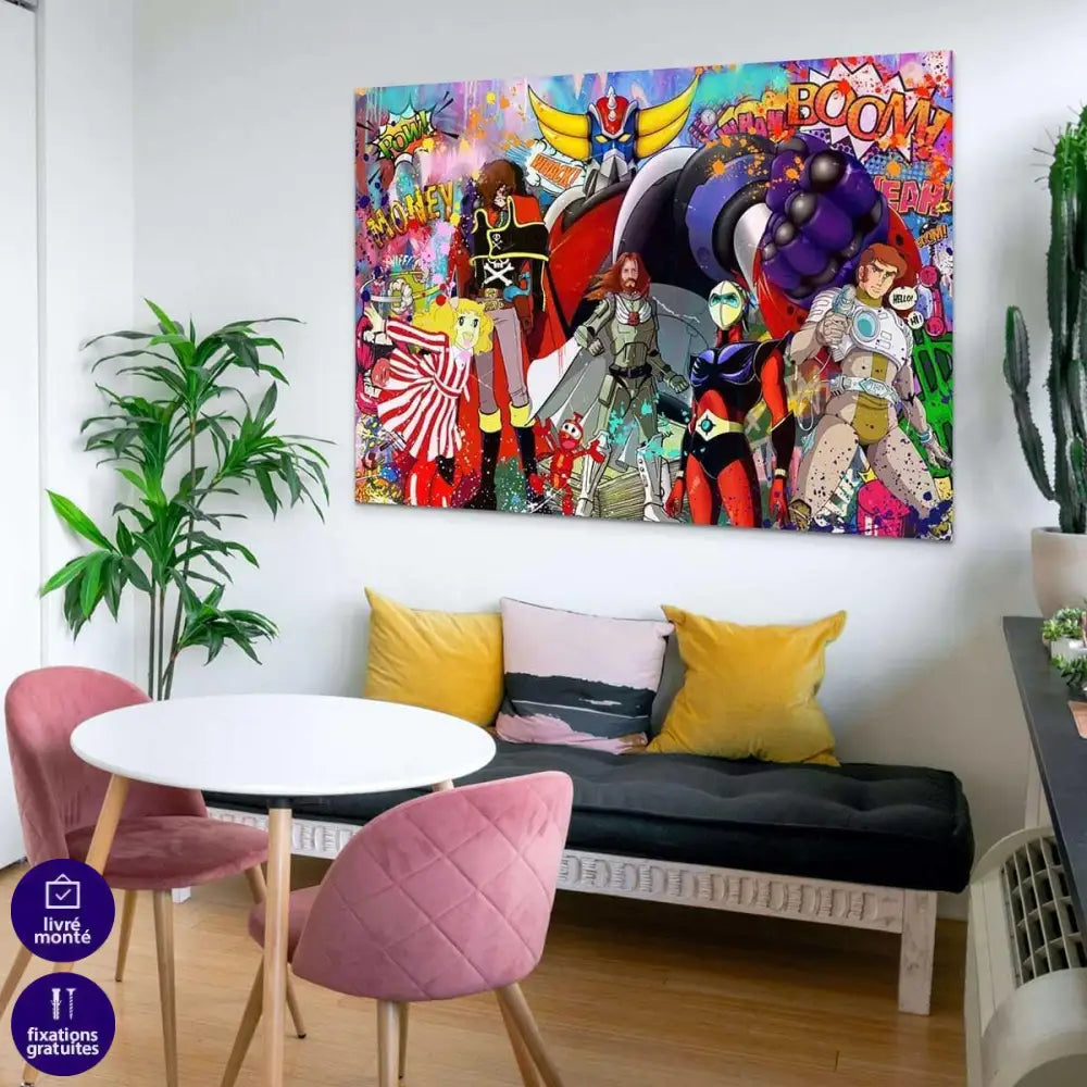 Tableau Goldorak et les amis - Montableaudeco