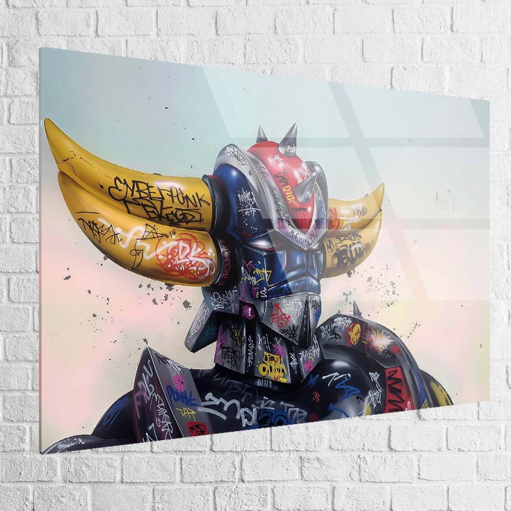 Tableau Goldorak Tags et Graffitis 40x60cm / Plexiglas Tableau Animation