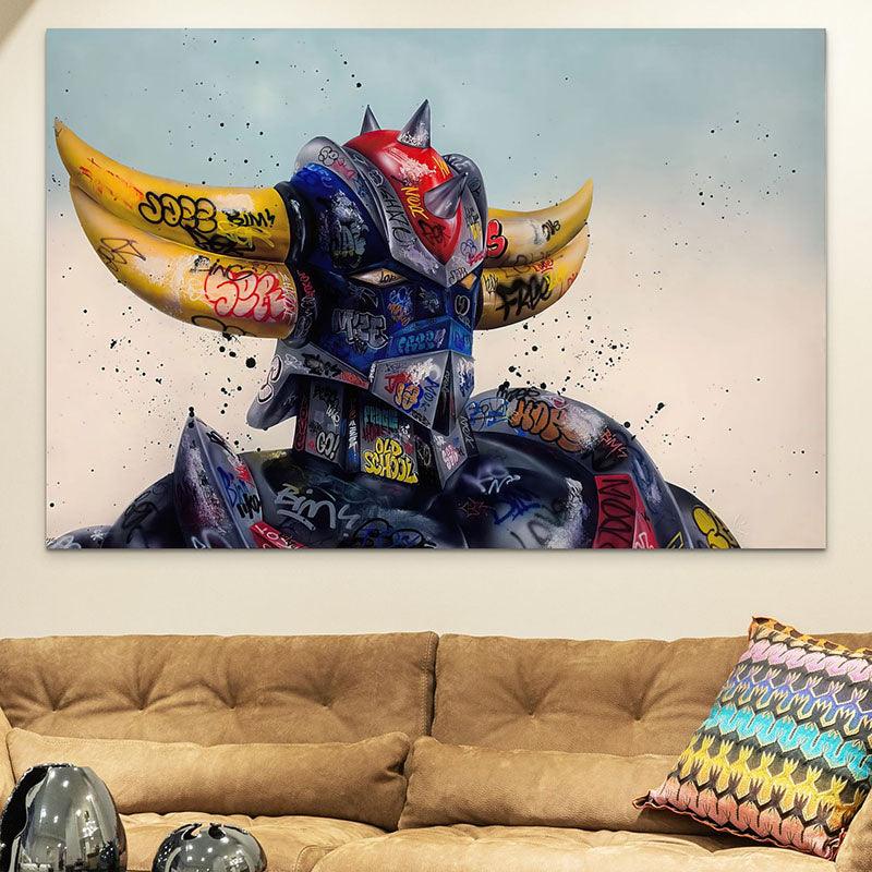 Tableau Goldorak Tags et Graffitis - Montableaudeco