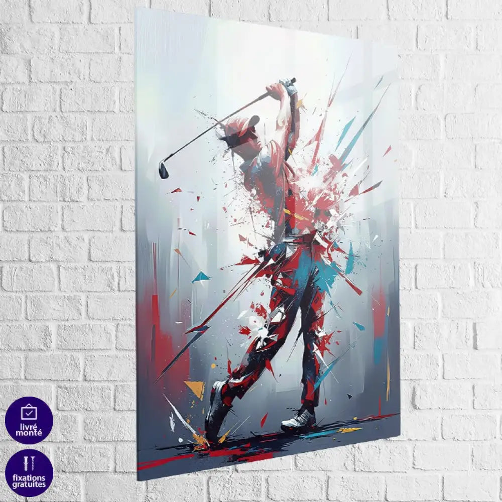Tableau golf – Swing Explosif en plexiglas brillant