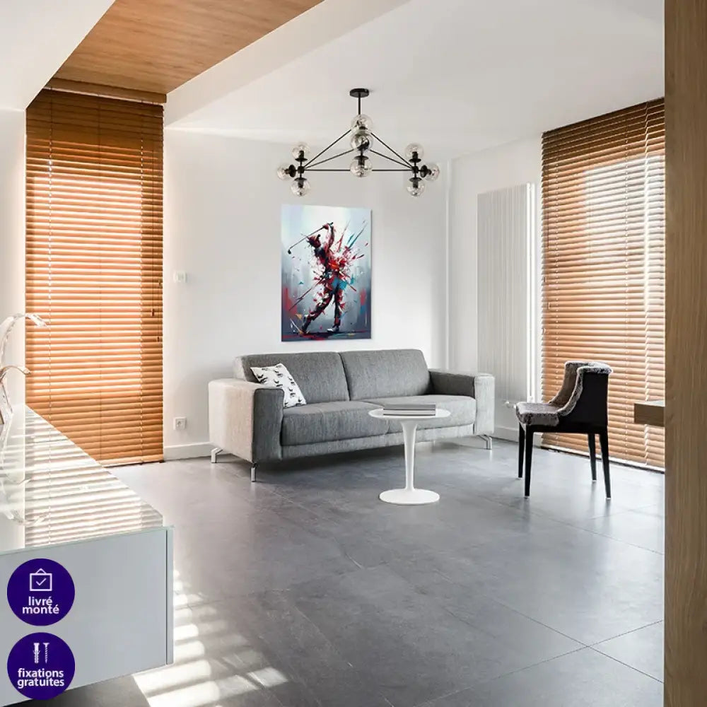 Tableau golf – impact du driver, style contemporain