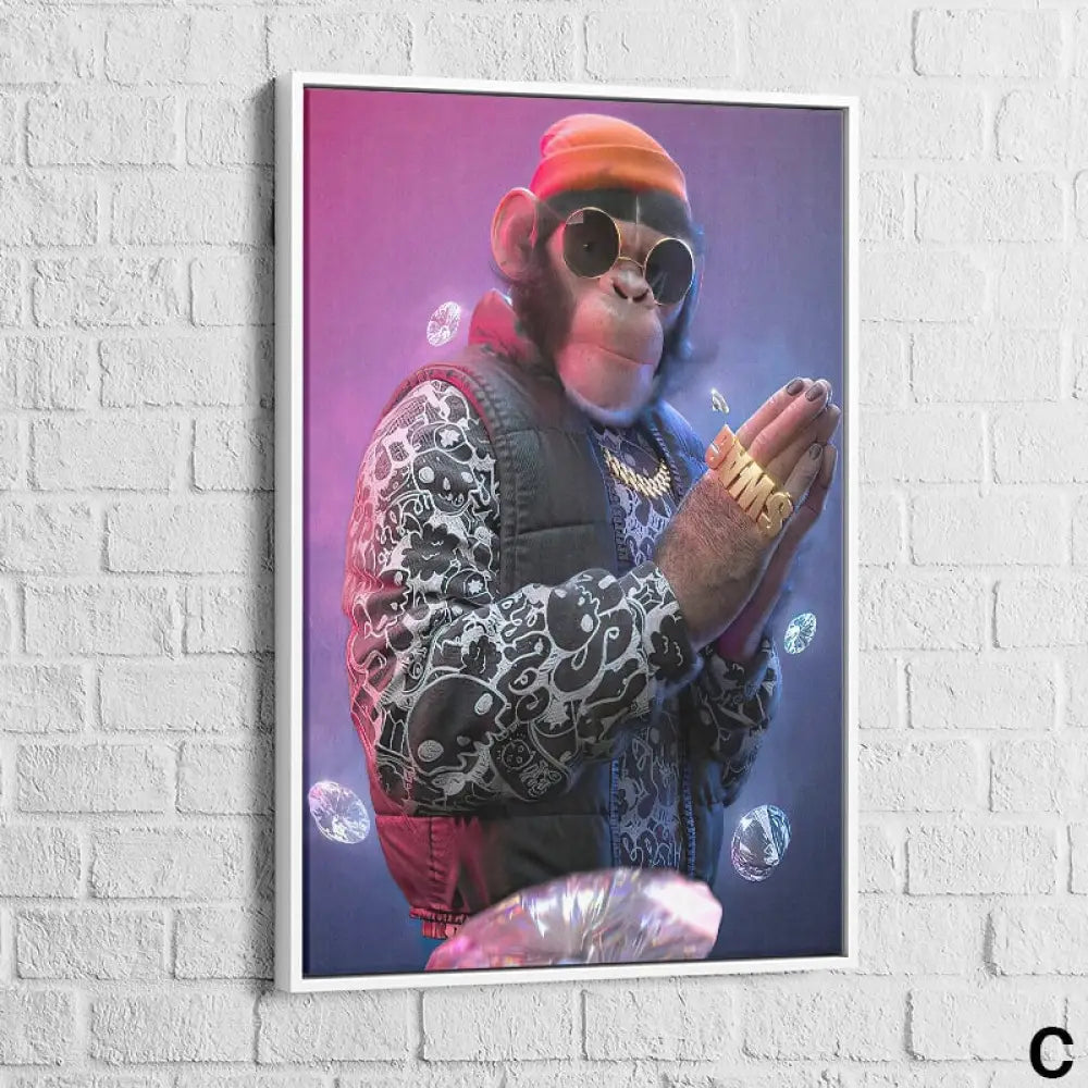 Tableau Gorille Gangsta Tableau Animaux