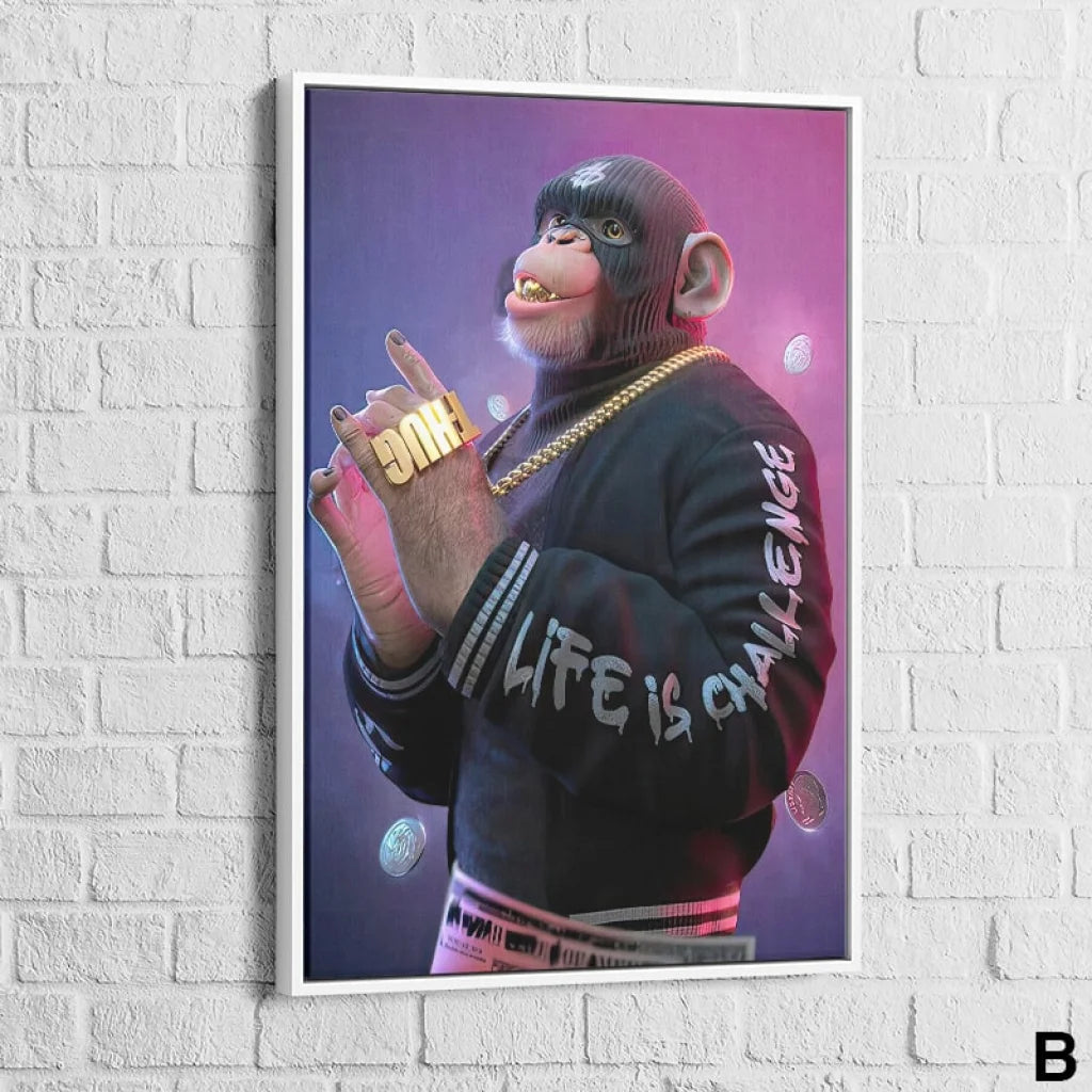 Tableau Gorille Gangsta Tableau Animaux