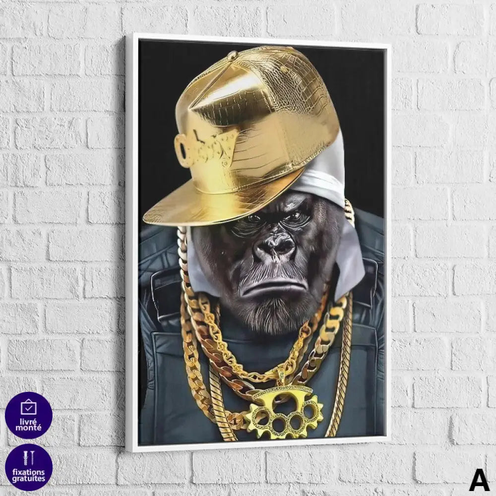 Tableau Gorille Gangsta Tableau Animaux