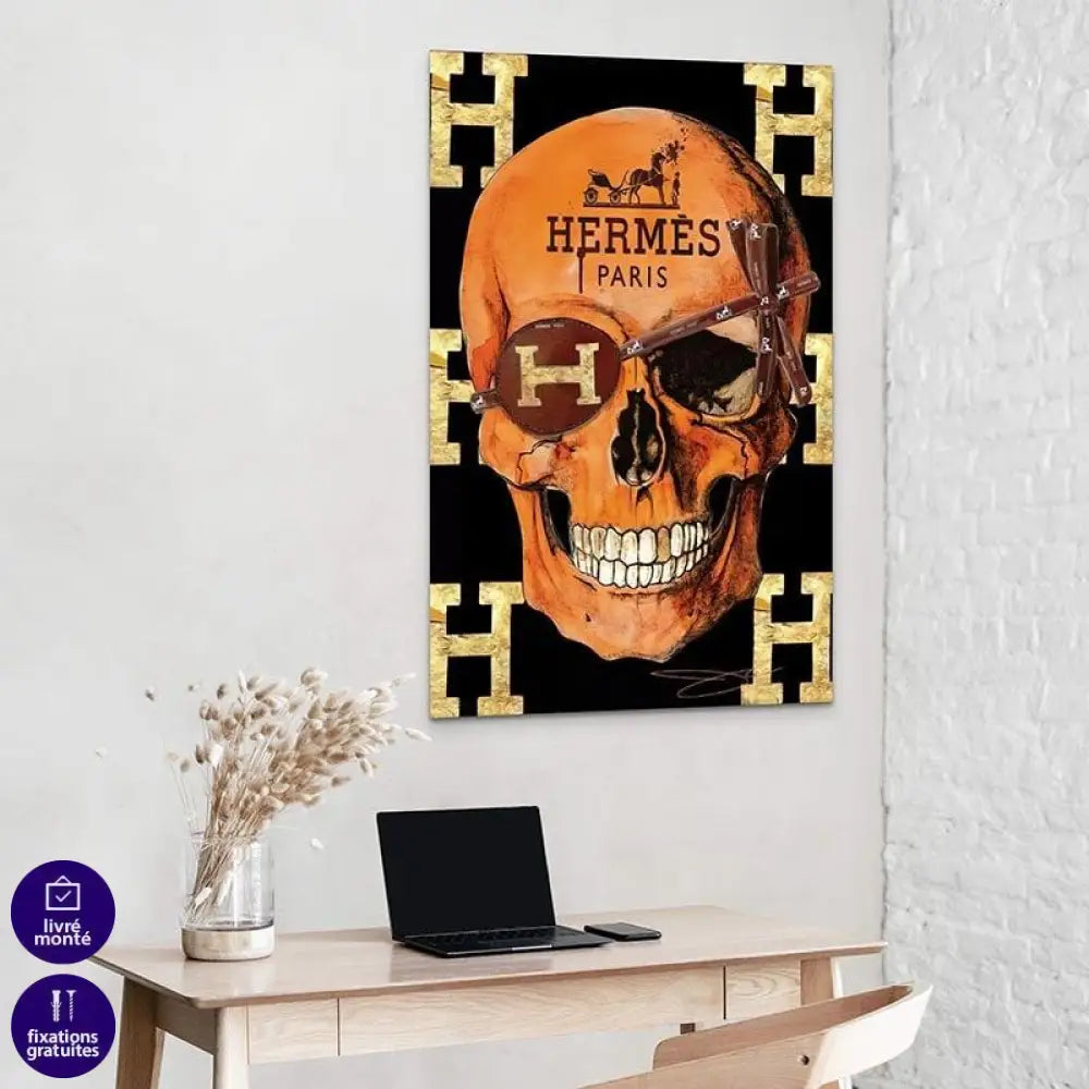 Tableau Hermès Skull - Montableaudeco