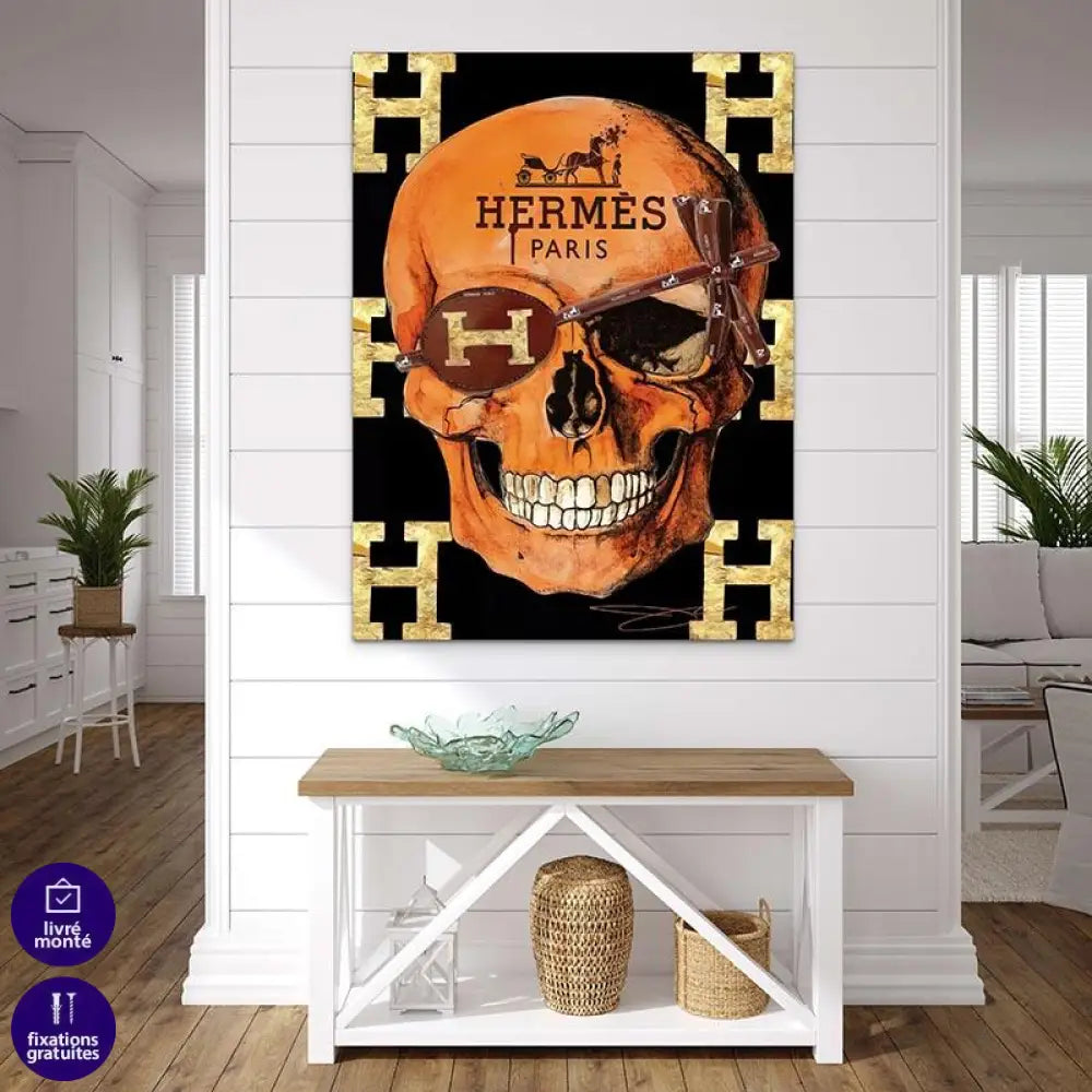 Tableau Hermès Skull - Montableaudeco