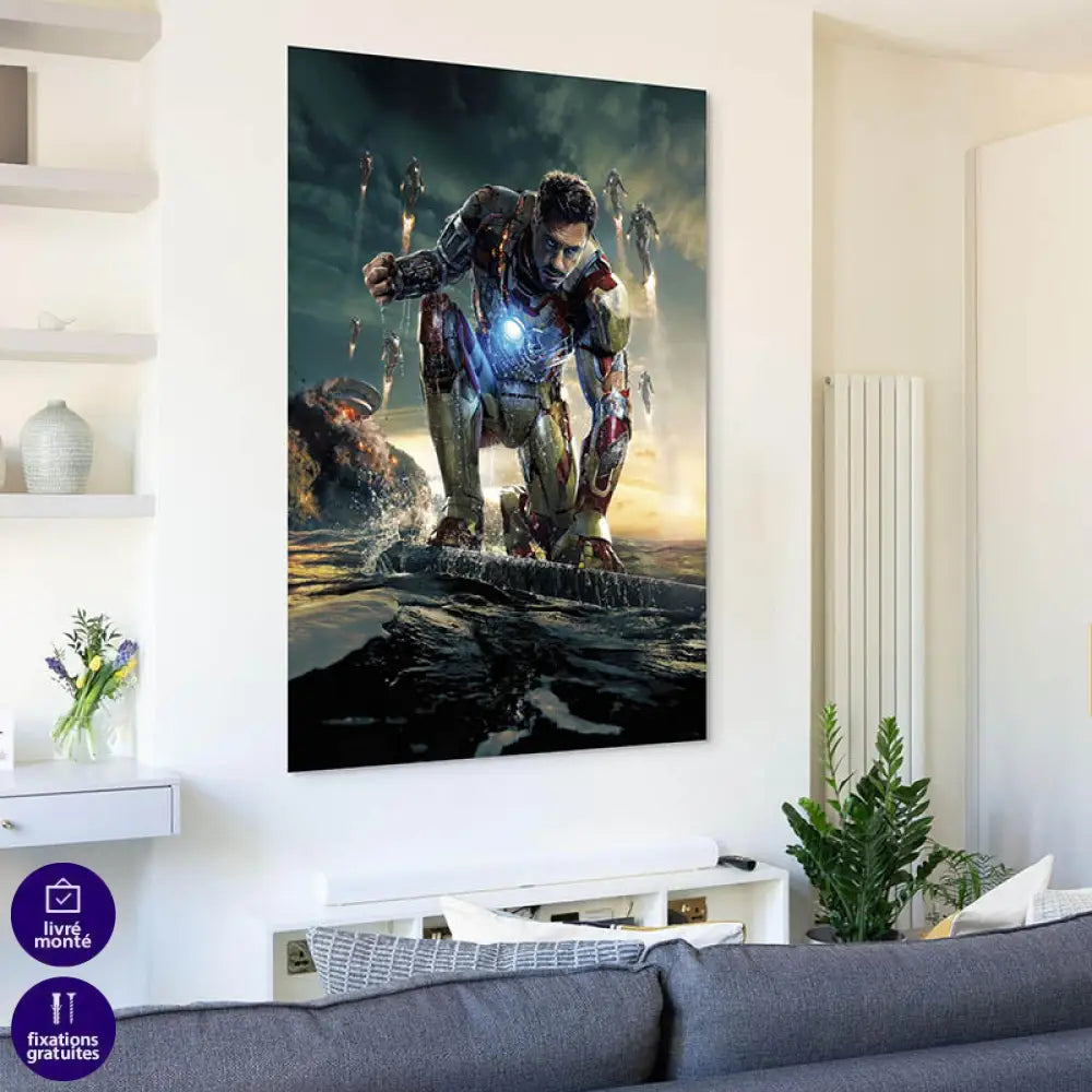 Tableau Iron Man Cœur de Titane Tableau Marvel