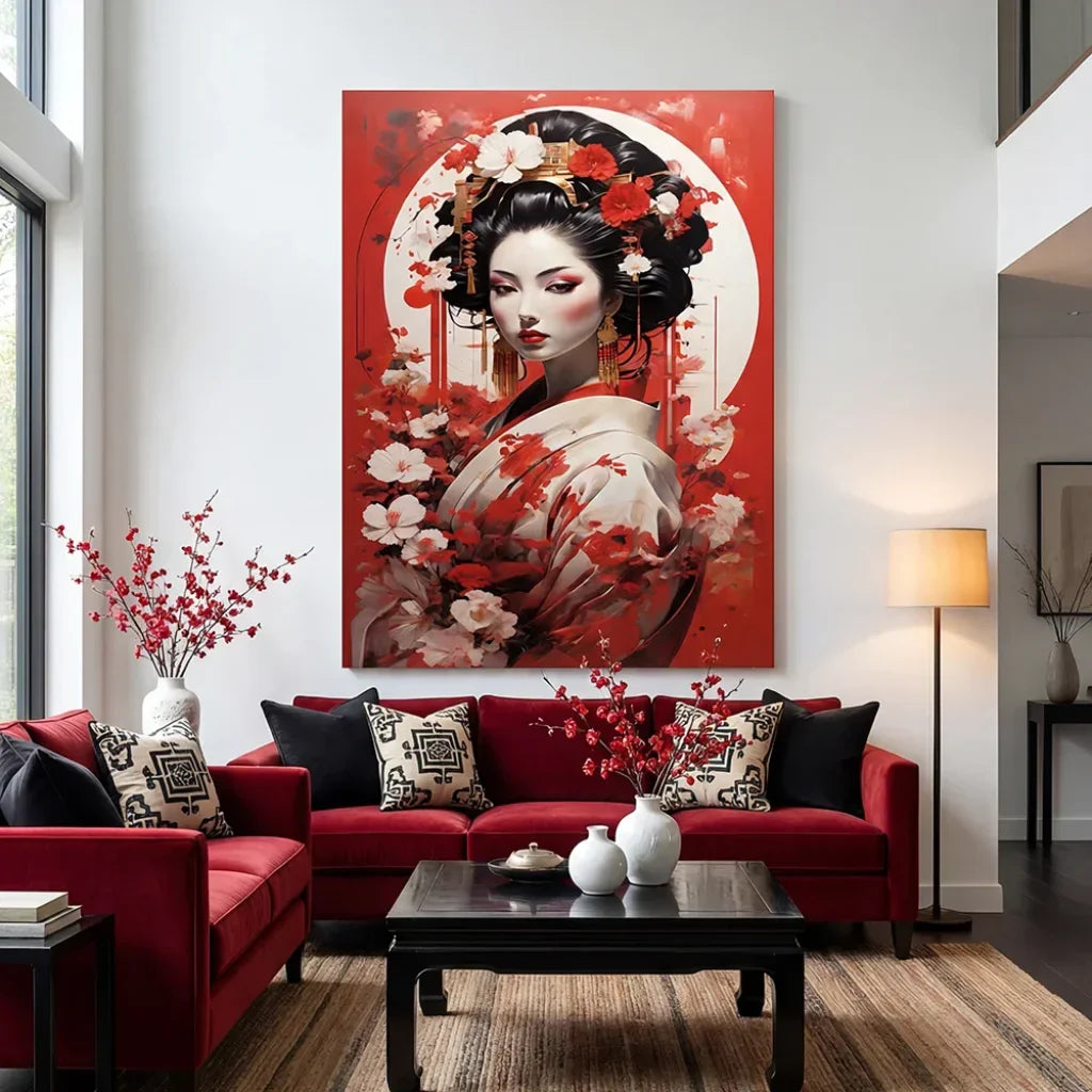 Woman Wall Art geisha-style contemporary design Woman Wall Art