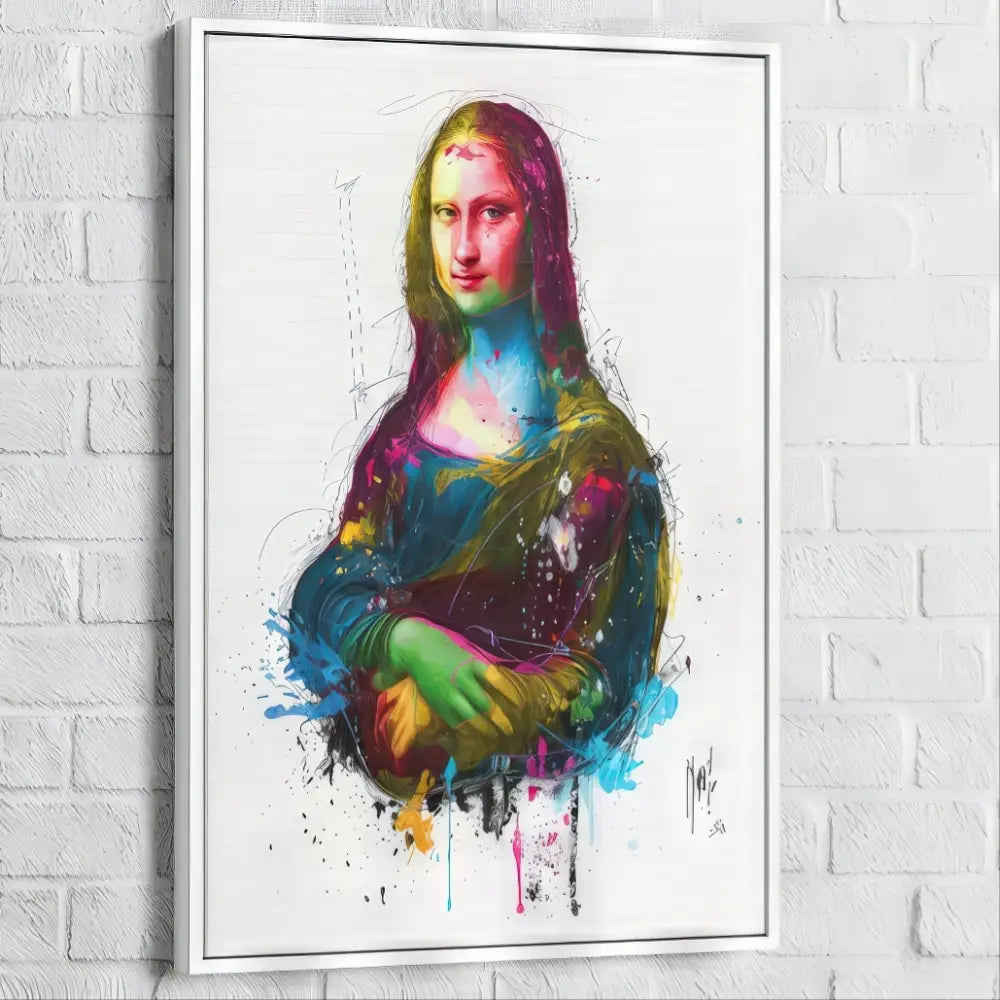 Tableau Joconde Street Colors 40x60cm / Cadre Blanc Tableau Moderne
