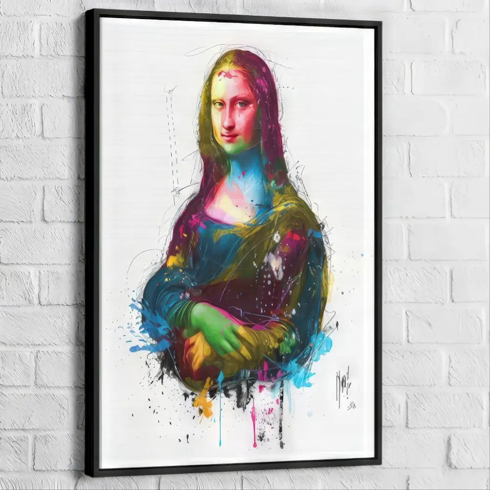 Tableau Joconde Street Colors 40x60cm / Cadre Noir Tableau Moderne