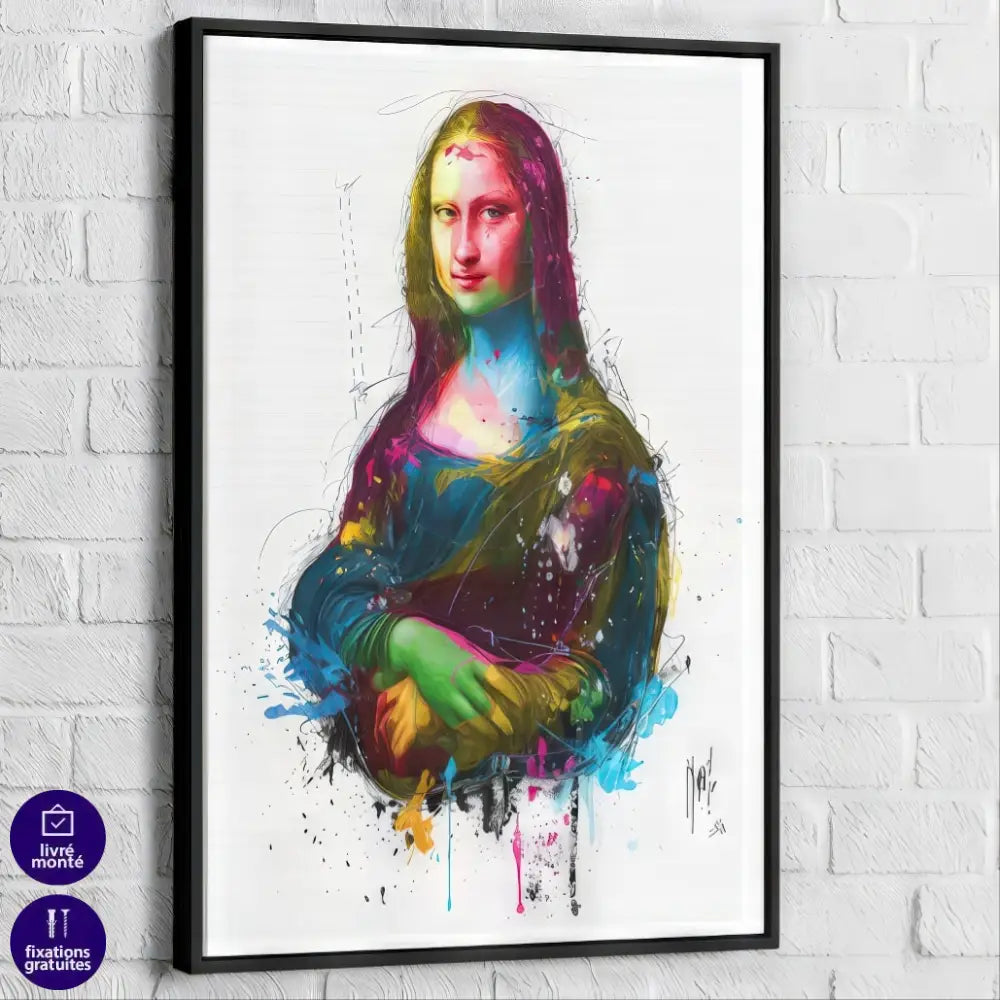 Tableau Joconde Street Colors 40x60cm / Cadre Noir Tableau Moderne