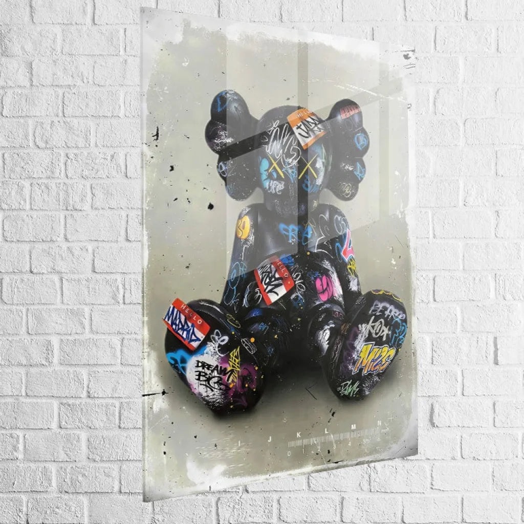 tableau kaws black pop en plexiglas
