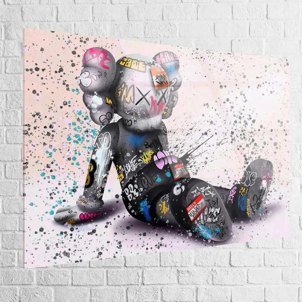 tableau kaws le rêveur assis en plexiglas