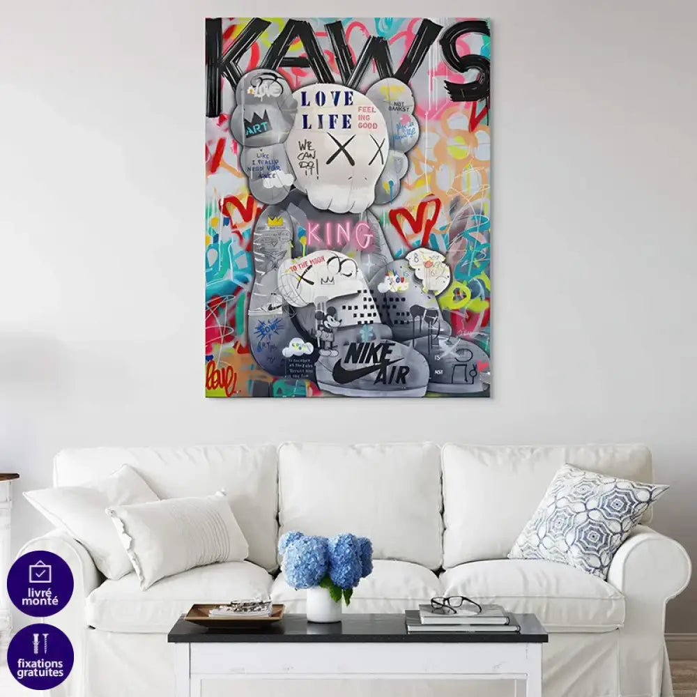 visuel graffiti pop lettres peintes néons et éclaboussures