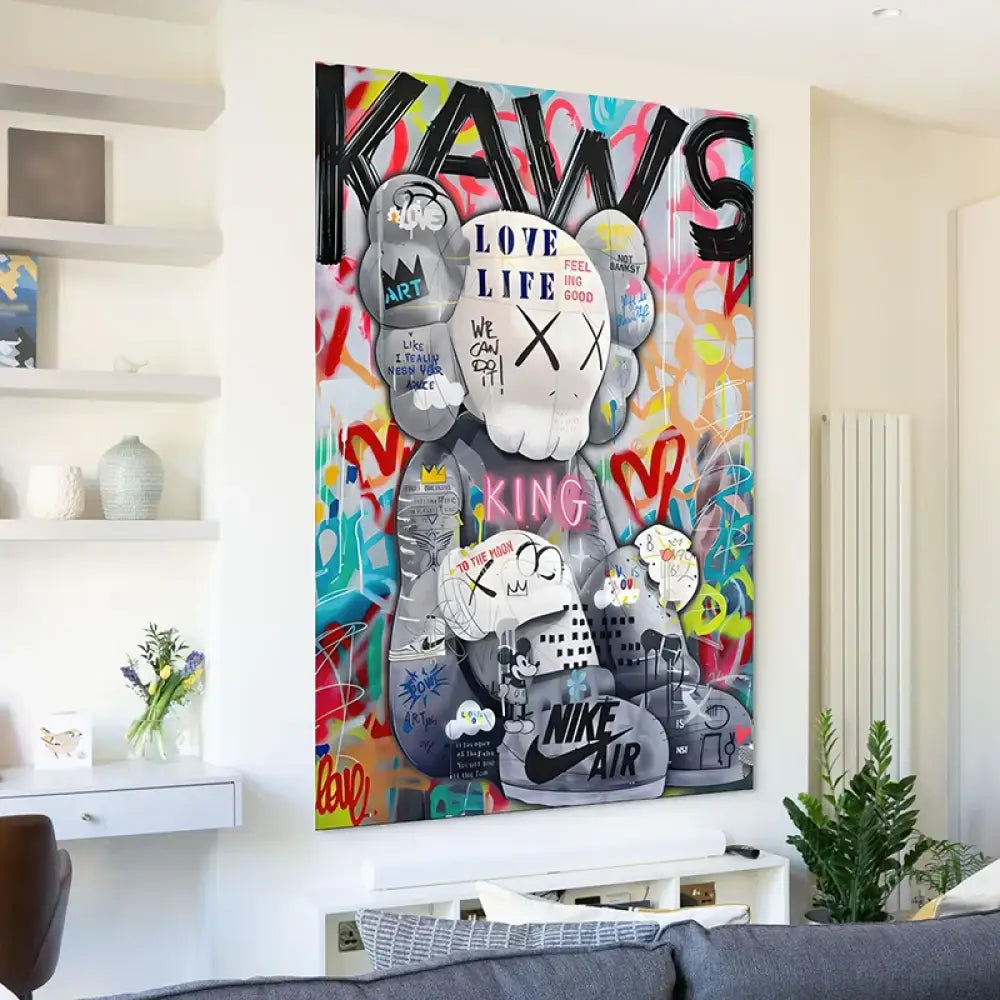 art urbain pop énergique mural contemporain pour déco moderne