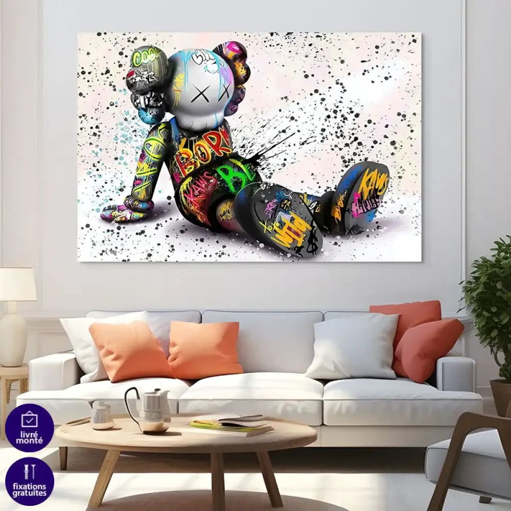 visuel pop graphique couleurs néon pour déco urbaine