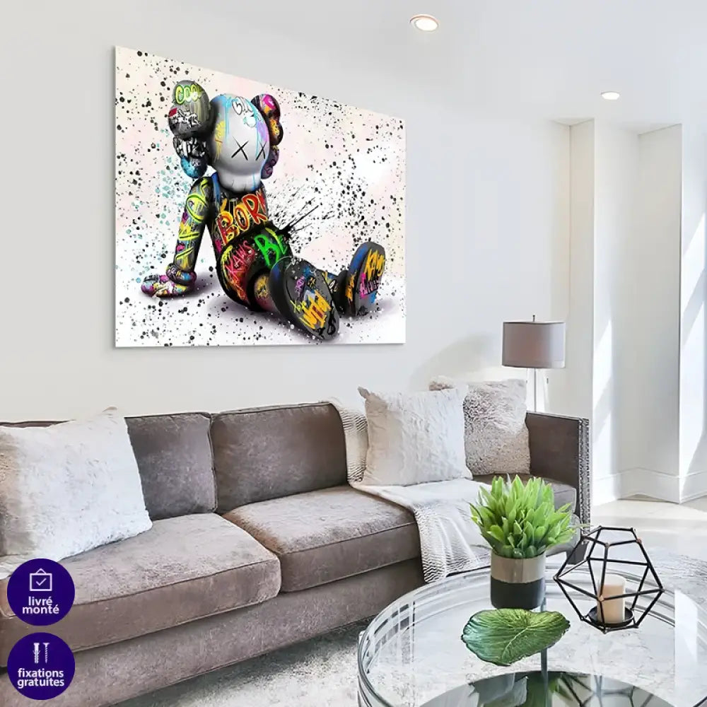 personnage assis style street art énergie urbaine