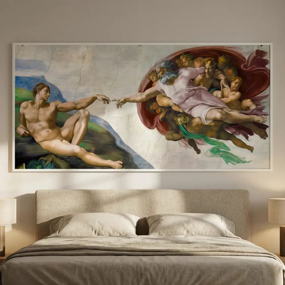 wall art bedroom wall art decoration wall art Creation of Adam reproduction by Michelangelo