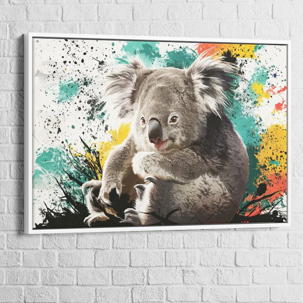 Tableau Le Koala 40x60cm / Cadre Blanc Tableau Animaux