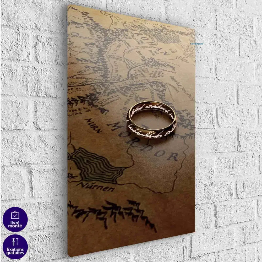 Tableau Le Seigneur des Anneaux L'anneau unique - Montableaudeco