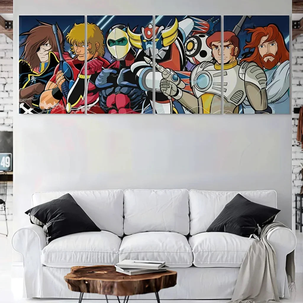 Nostalgic manga and anime fan wall art