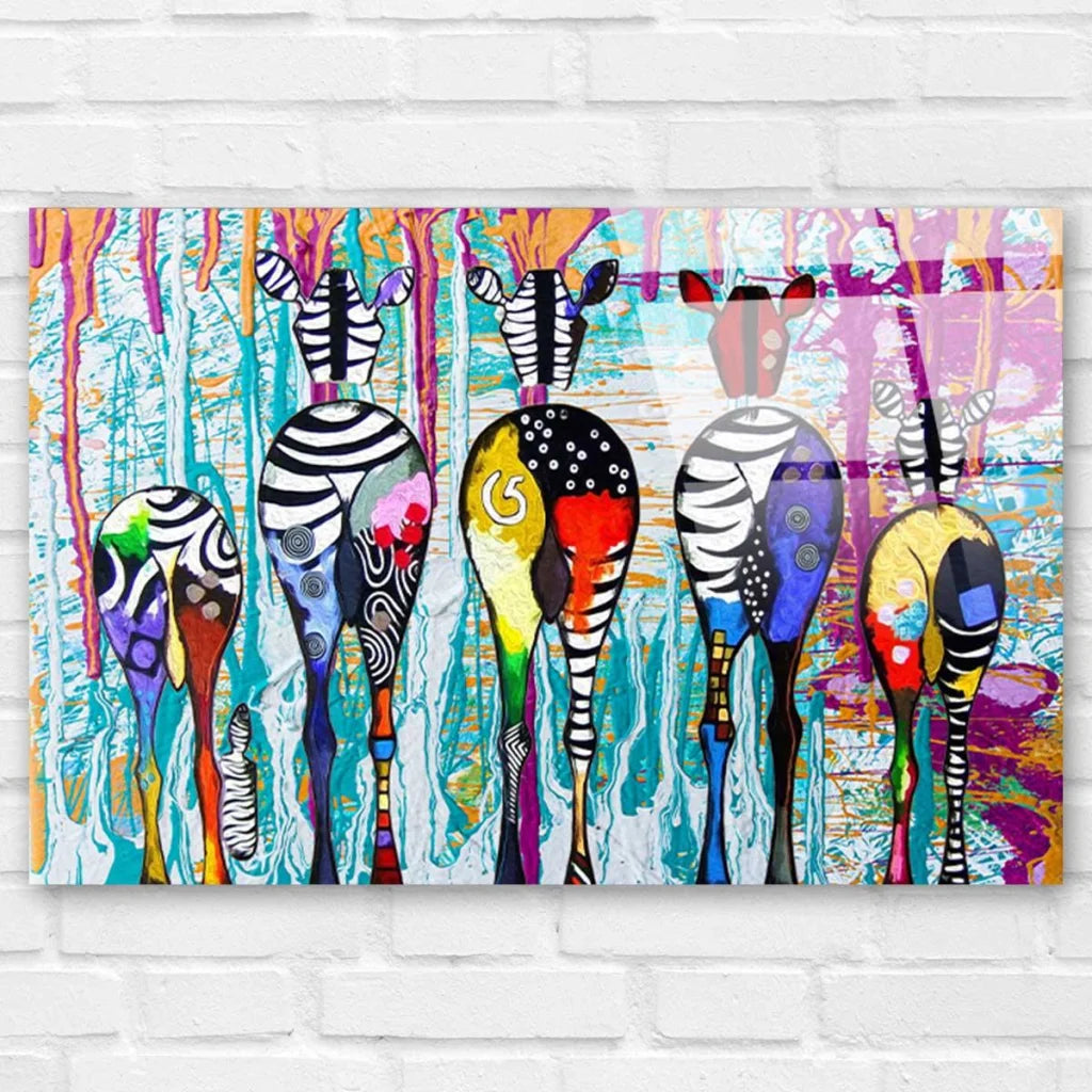 Tableau Les Zèbres colorés - Montableaudeco