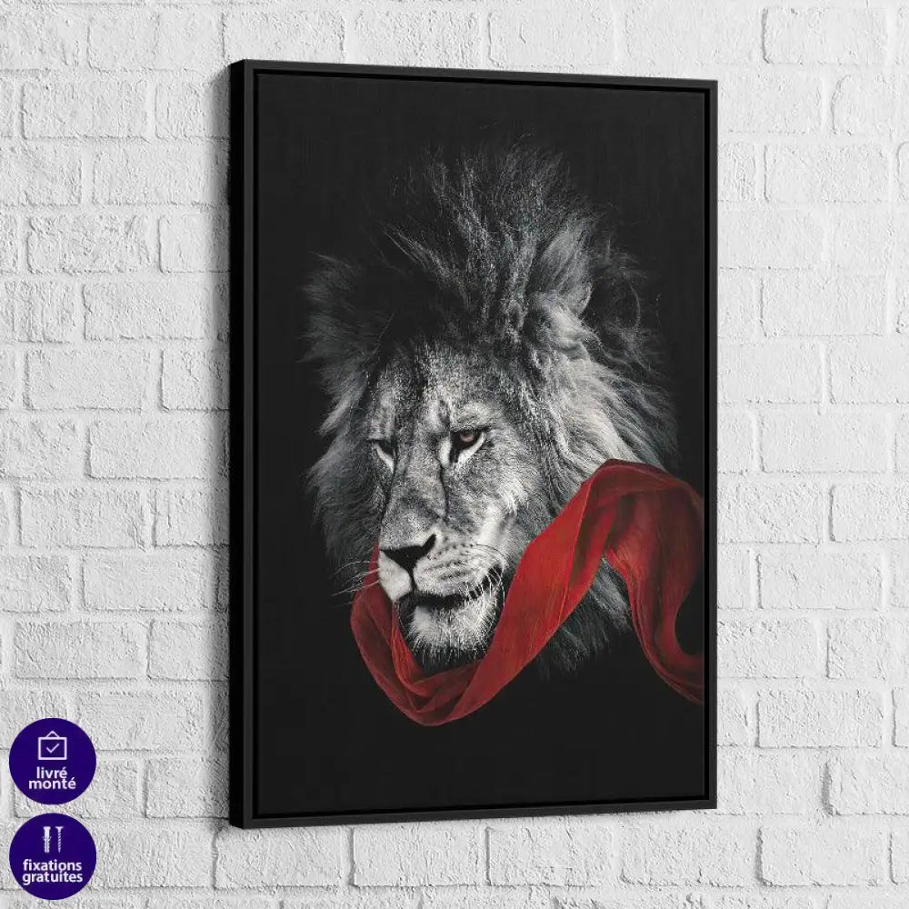 Tableau Lion noir et Blanc - Montableaudeco