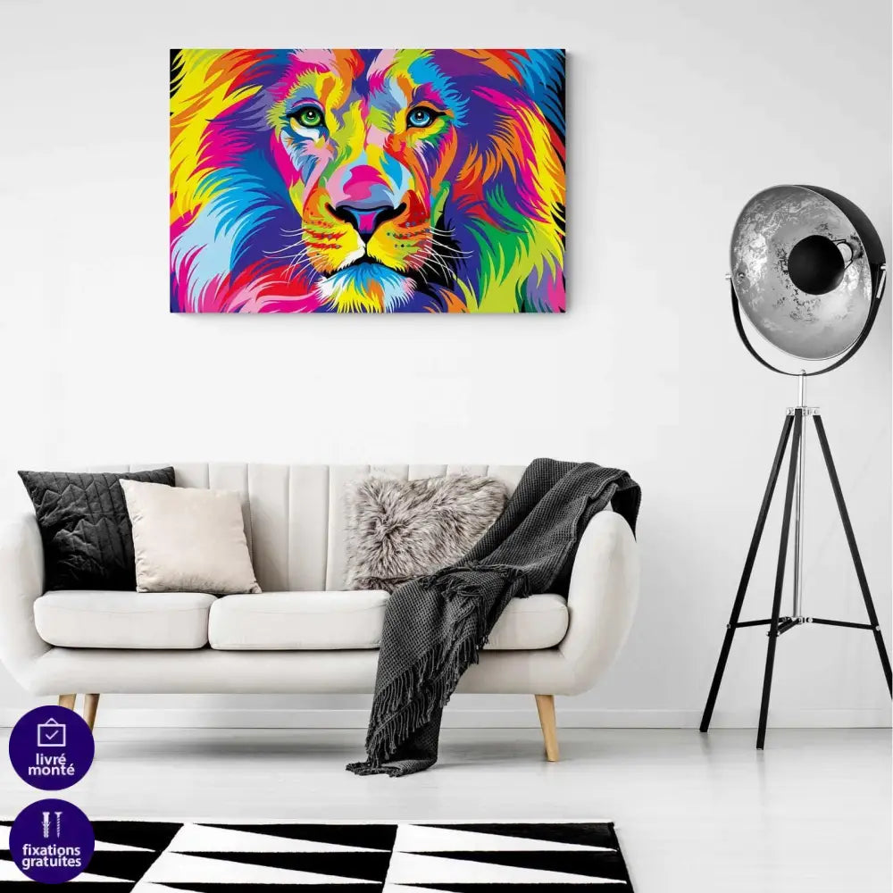 Tableau Lion Pop Art Portrait - Montableaudeco