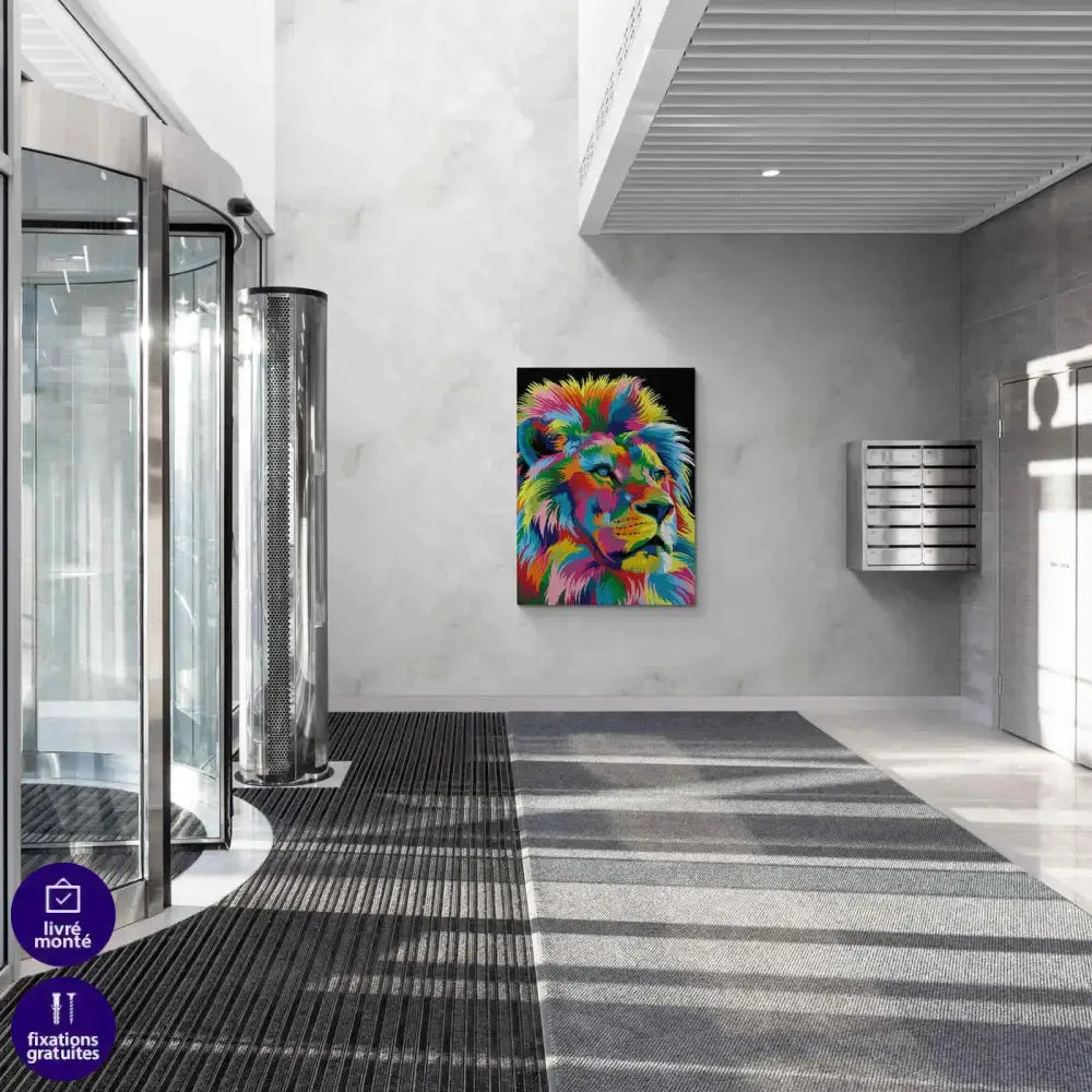 Tableau Lion Pop art Portrait - Montableaudeco