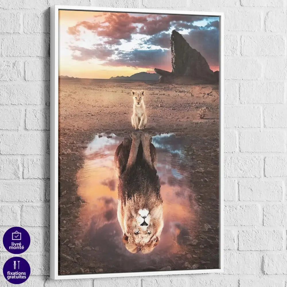Tableau Lion Rêve de Grandeur e