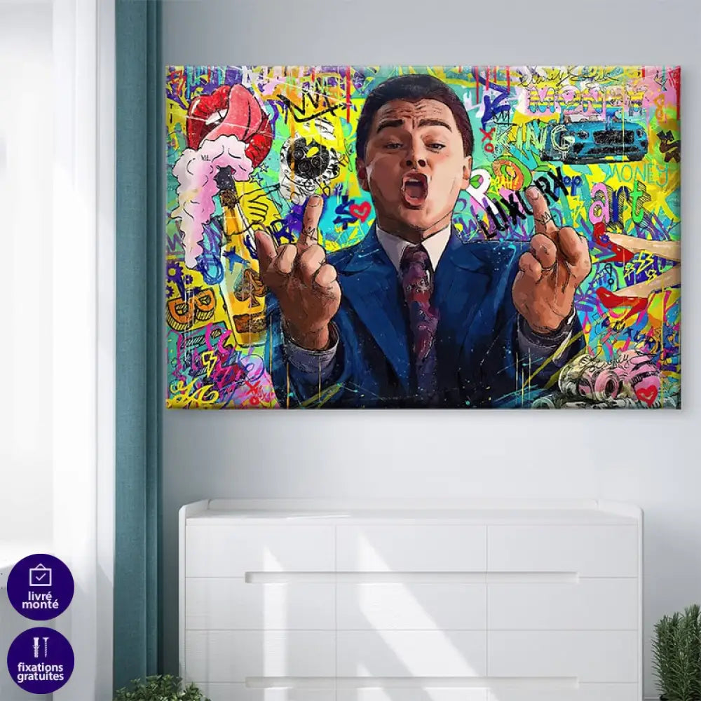 Tableau Loup de Wall Street Tableau Street Art