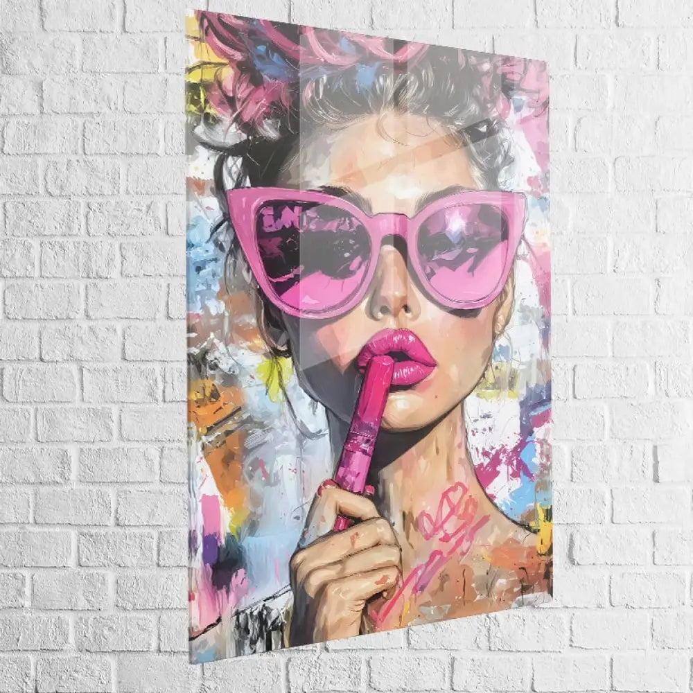 Tableau déco contemporain femme glamour en style coloré