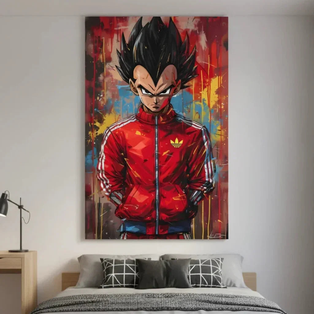 Contemporary manga painting printed on high-quality canvas