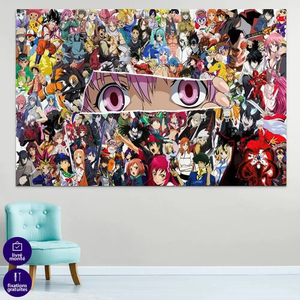 Tableau Manga Tous la ! - Montableaudeco