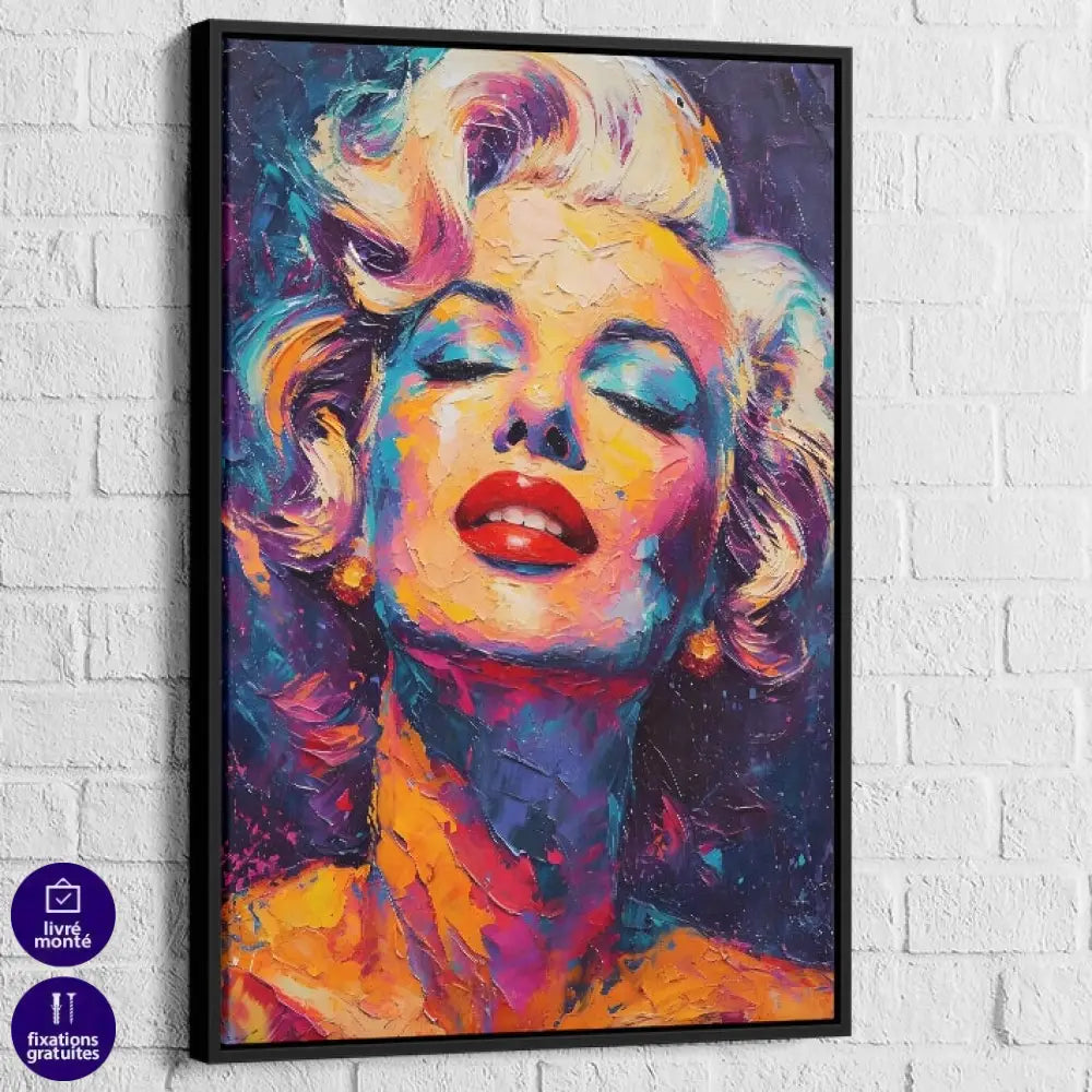 tableau contemporain Marilyn glamour revisité