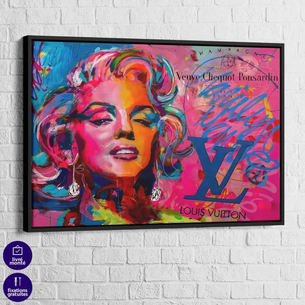 Tableau Marilyn Monroe LV Champagne - Montableaudeco