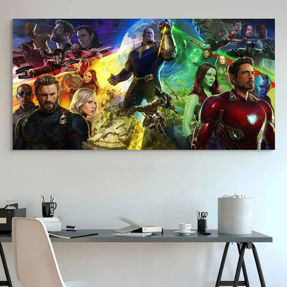 Tableau Marvel Avengers Tanos 40x80cm / Toile tendue sur châssis Tableau Marvel