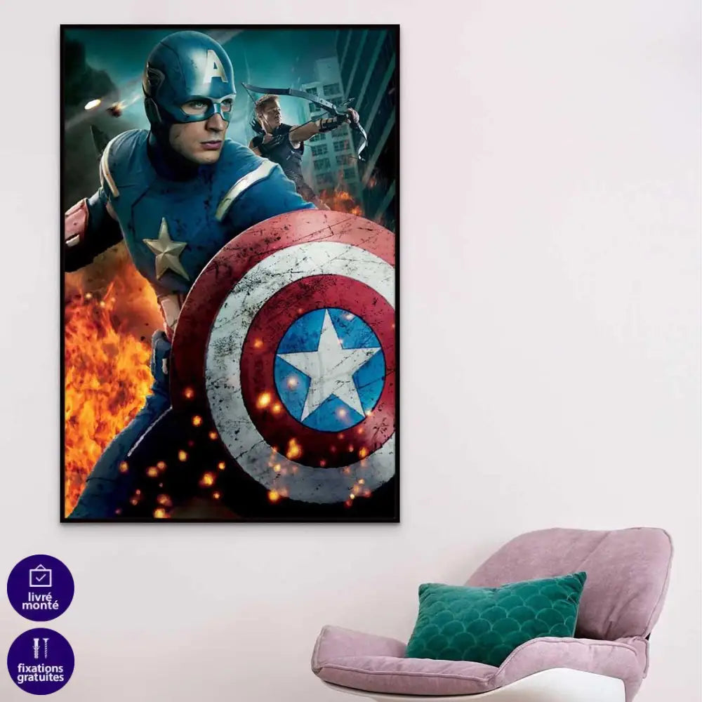 Tableau Marvel Captain America - Montableaudeco