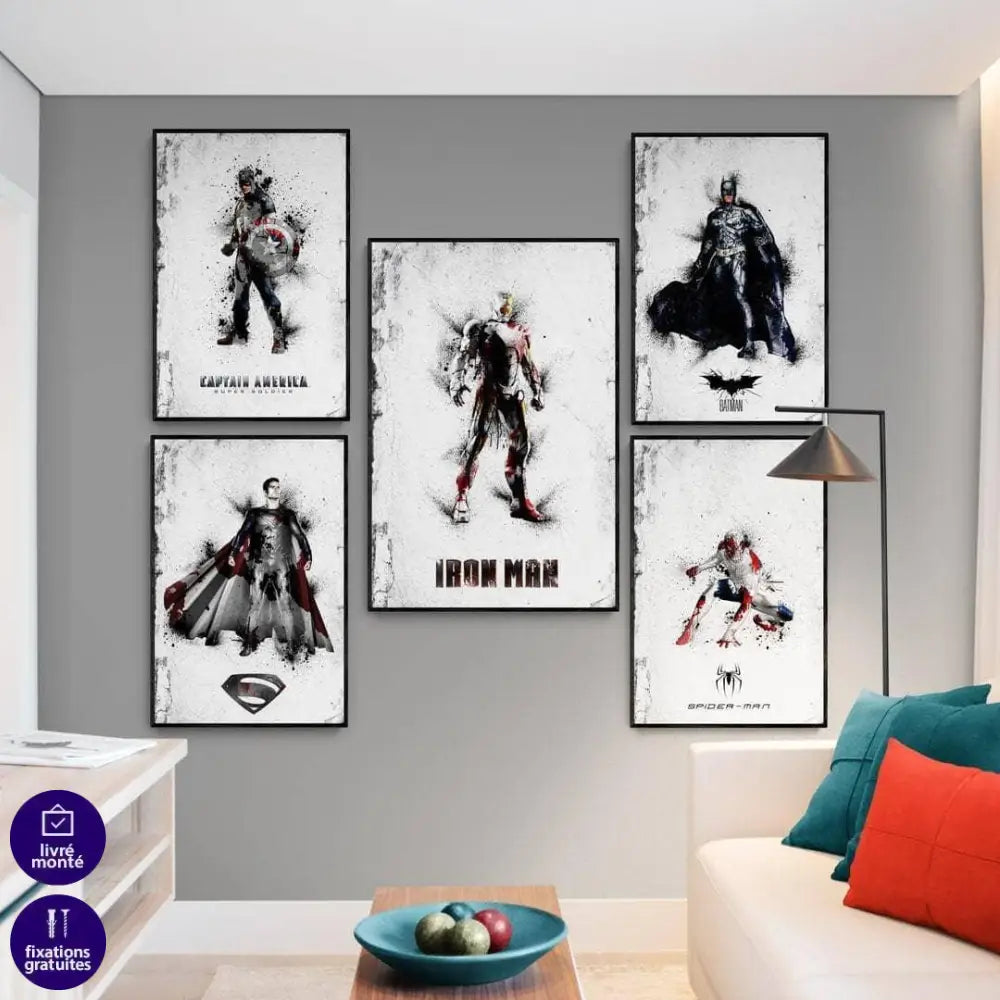 Tableau Marvel Dc Comics Héros Collection - Montableaudeco