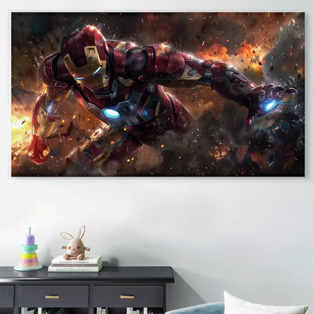 décoration murale Iron Man pour chambre de fan Marvel