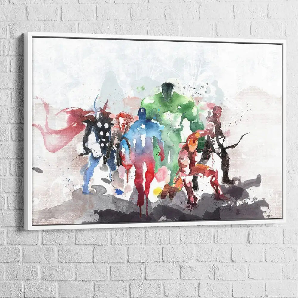 Tableau Marvel Painting 40x60cm / Cadre Blanc Tableau Marvel