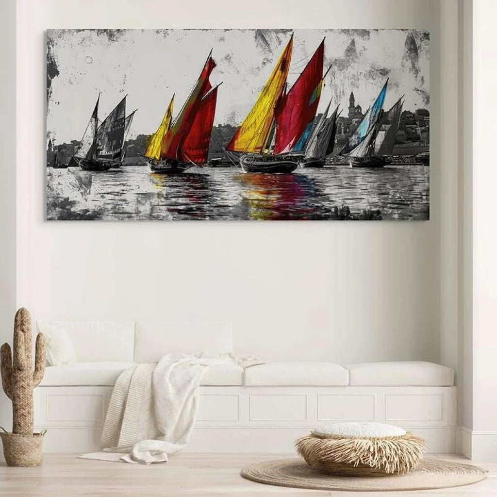 Tableau Mer Voiles Éclatantes Tableau Mer