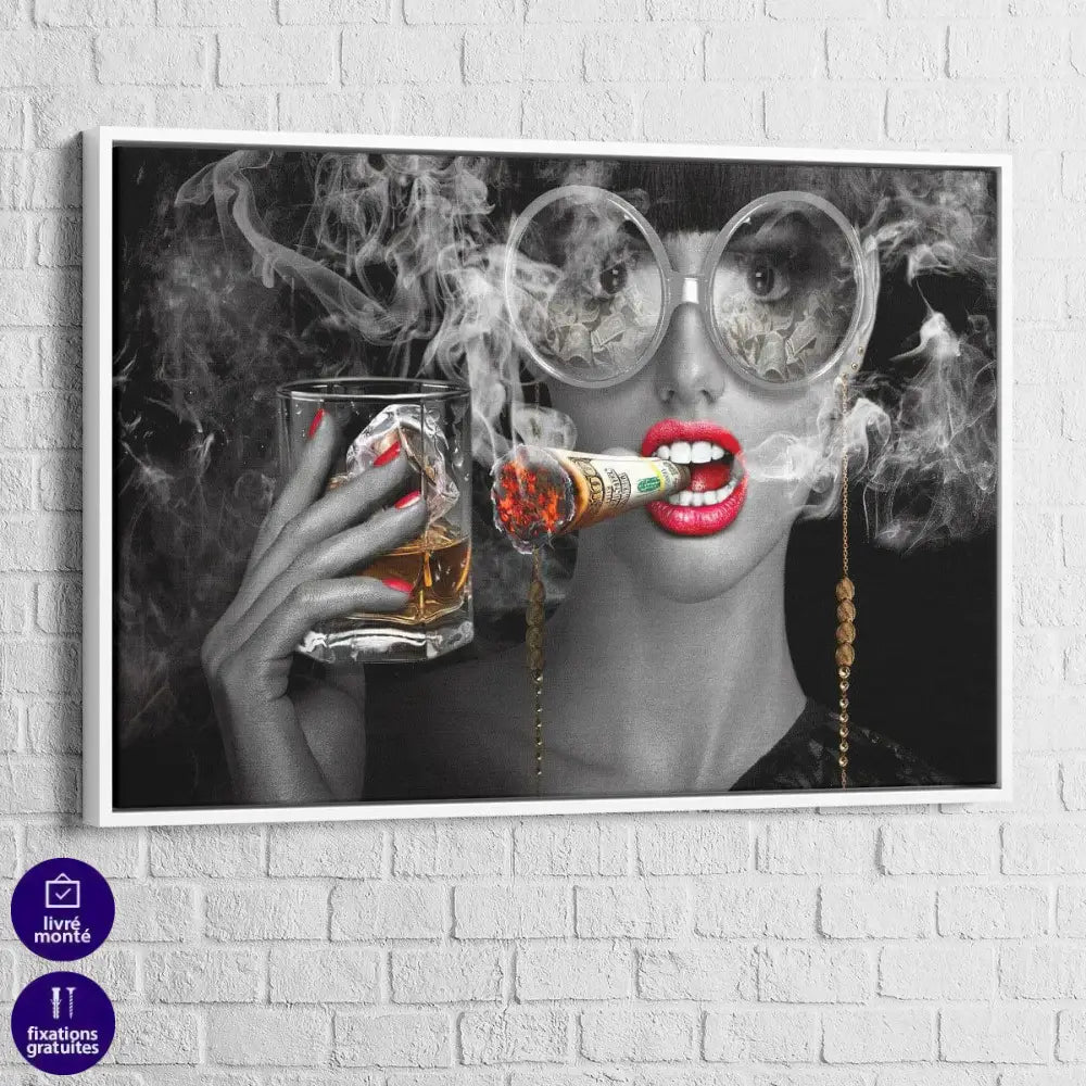 Tableau Mode Miss Drink and Smoke - Montableaudeco