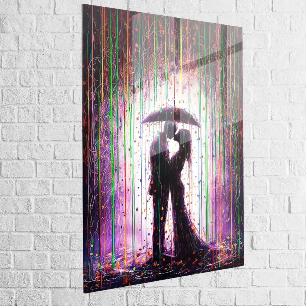 Tableau Moderne Amour sous la Pluie 40x60cm / Plexiglas Tableau Moderne
