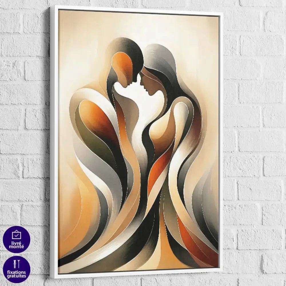 Toile moderne Harmonie Sensuelle - décoration murale apaisante et intime