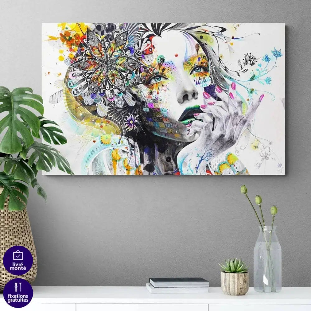 Tableau Moderne La Fille des Fleurs - Montableaudeco