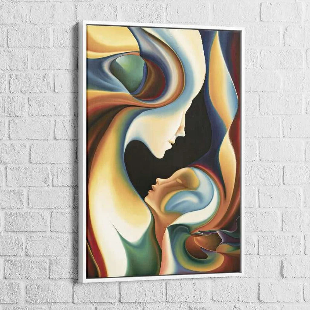 Tableau Moderne L’amour Eternel 40x60cm / Cadre Blanc Tableau moderne