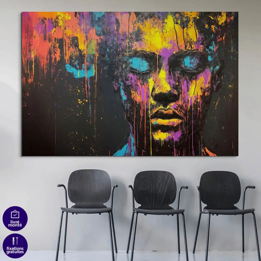 Tableau Moderne Larmes Chromatiques 1