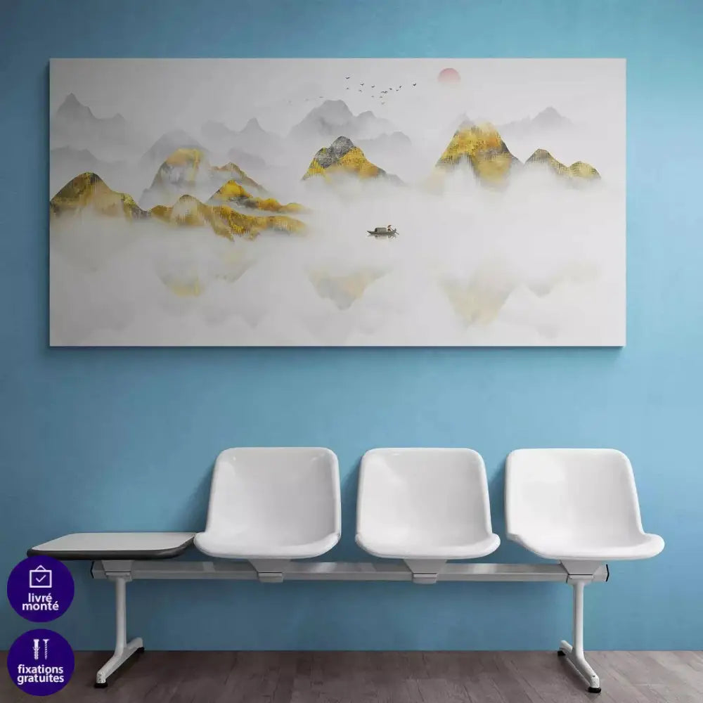 Tableau Montagne dorée - Montableaudeco