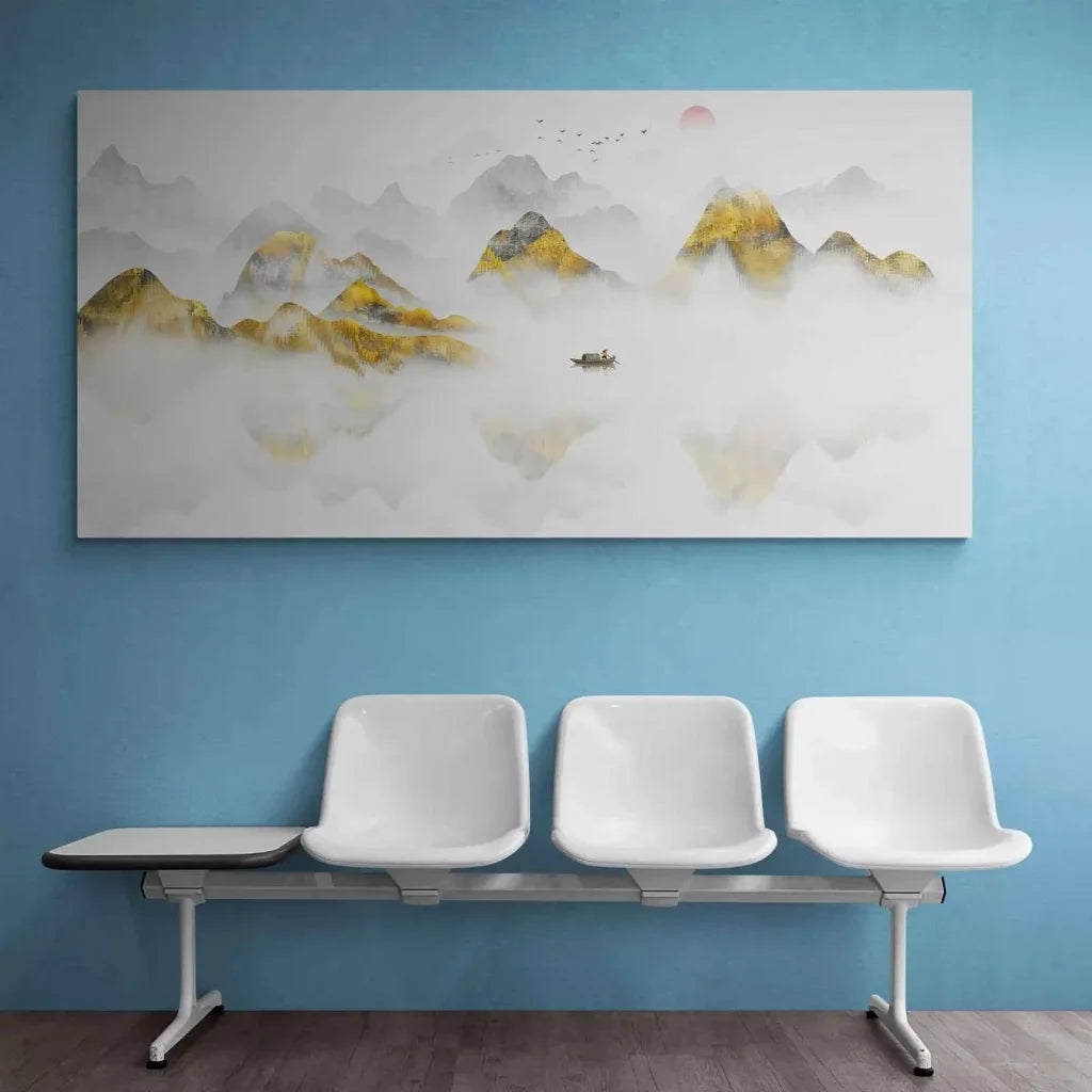 Tableau Montagne dorée - Montableaudeco